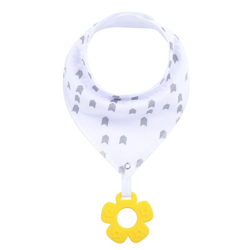 Drool Bib Bandana with Silicone Teether